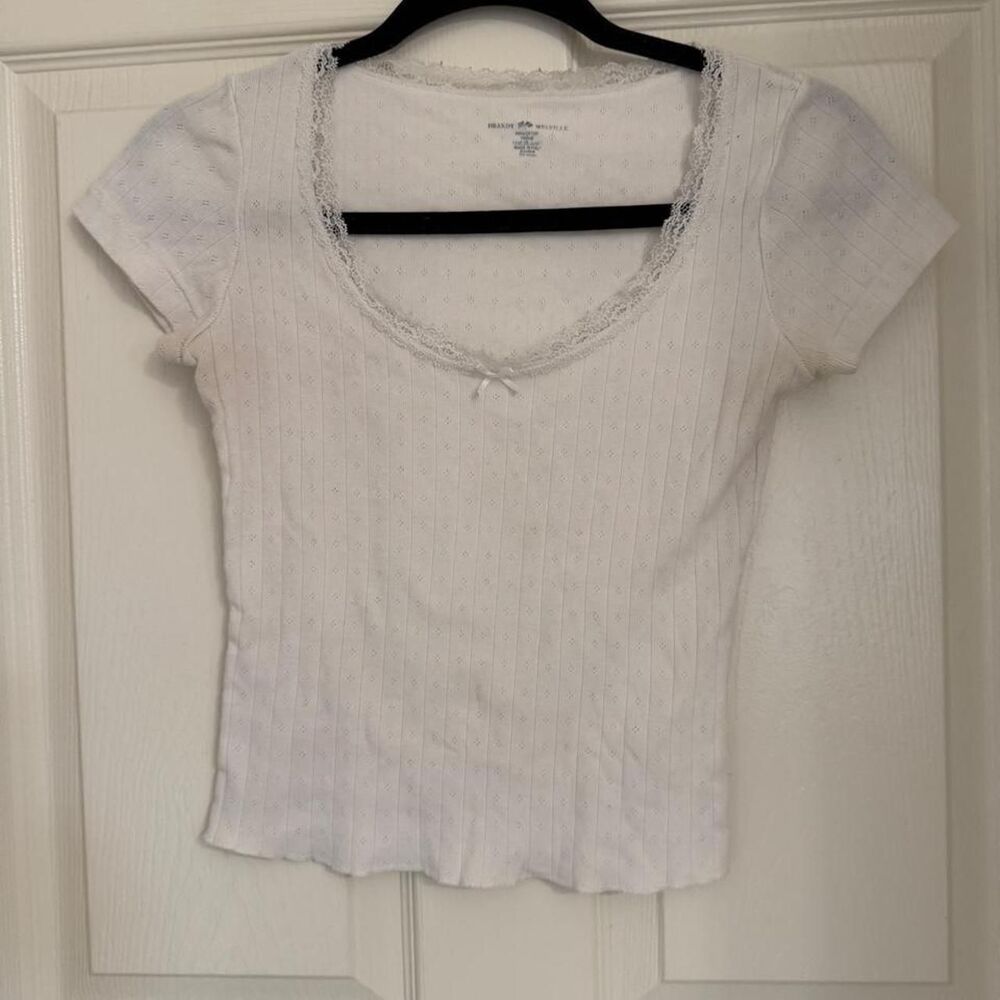 Brandy-melville Women's White Blouse